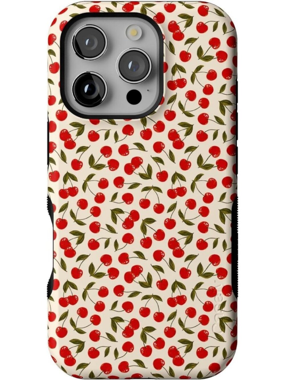 Bold Cherry iPhone 16 Pro Case | Protective MagSafe Compatible Design | Fun Red